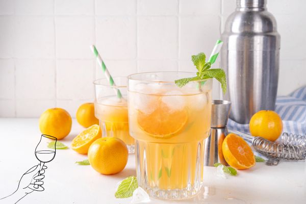 Mocktail de tangerina com hortelã: seu sábado com um drink delicioso sem álcool 2 mocktail de tangerina com hortelã.