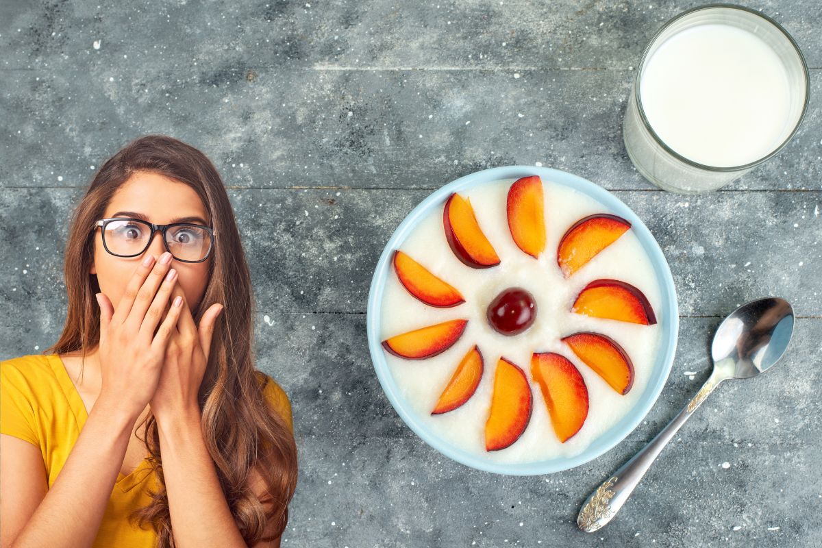pêssego com leite faz mal.