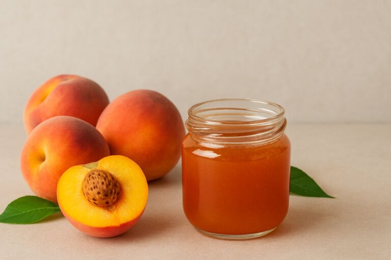 xarope de pêssego.