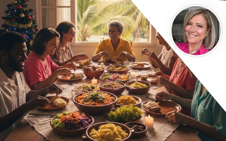 Ceia de Natal acessível.