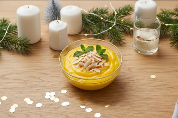 3 sobremesas leves, fáceis e cheias de sabor para começar o Ano Novo com equilíbrio e prazer 2 Mousse saudável de manga com coco.