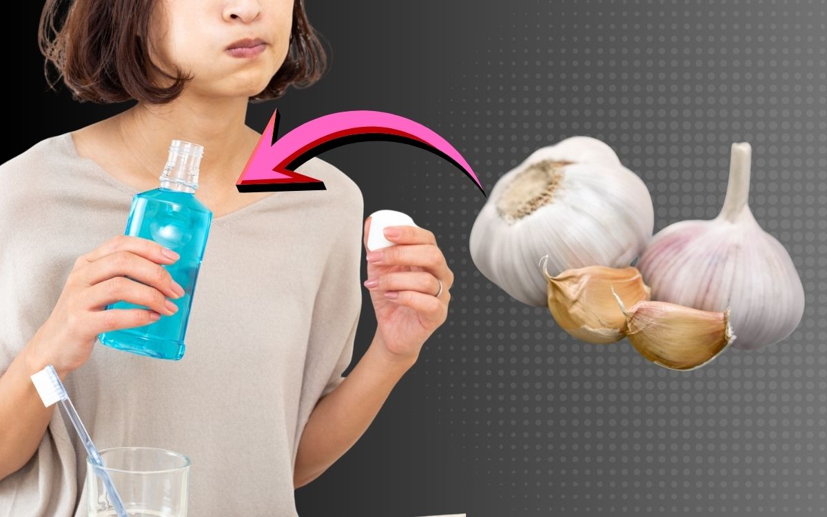 Enxaguante bucal natural feito de alho: promessa real ou exagero? 1 enxaguante bucal natural.