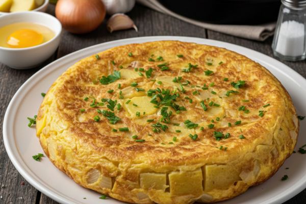 omelete com batatas.
