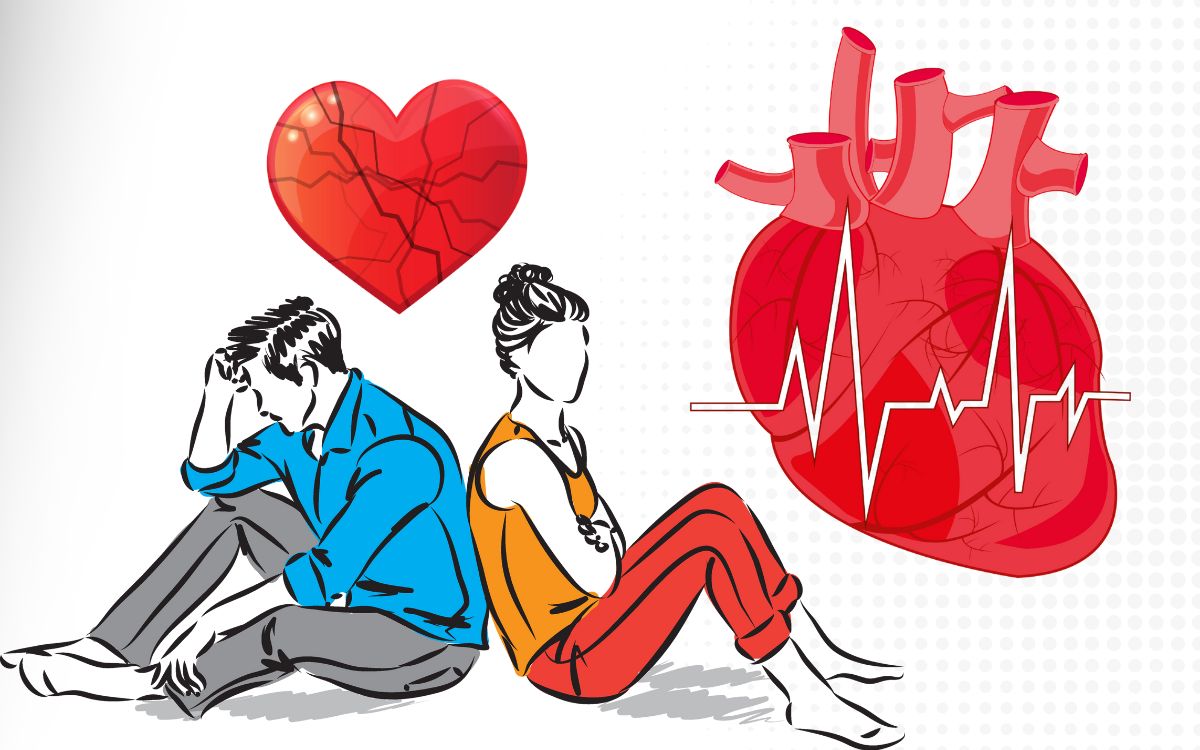 relacionamento conjugal e saúde do coração.