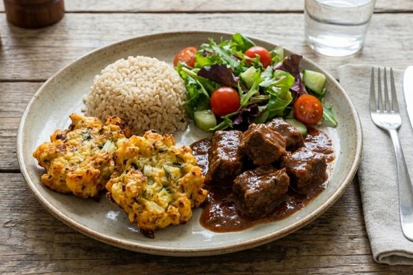 bolinho de couve-flor assado.