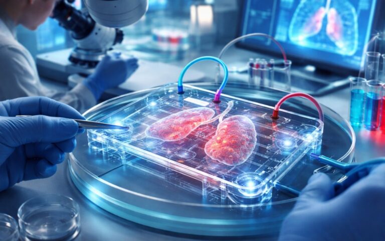 modelo de pulmão em chip