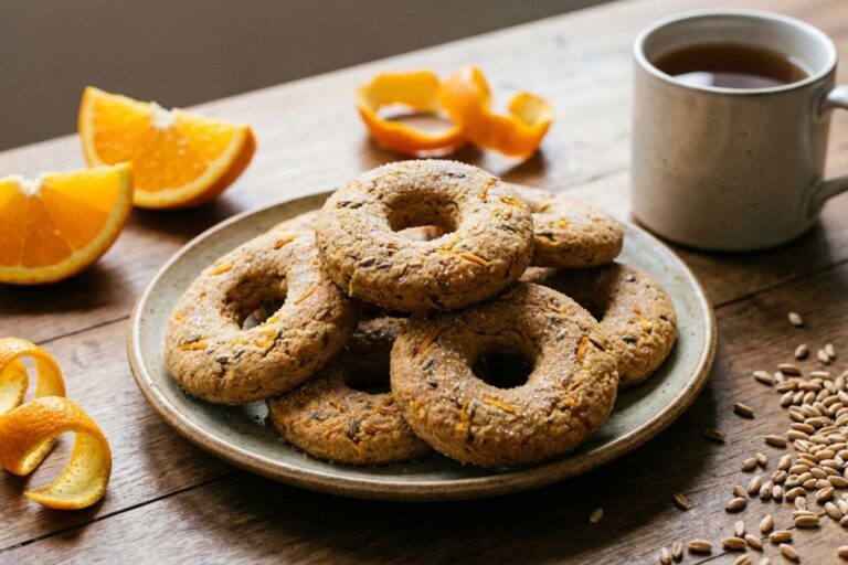 rosquinha integral de laranja