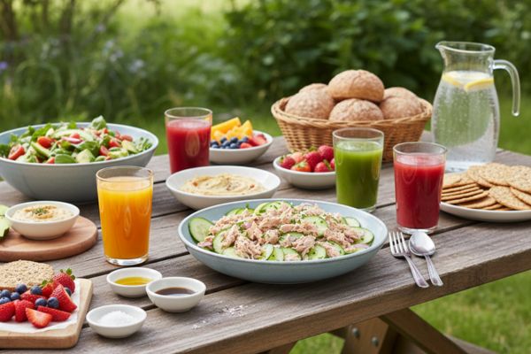 salada de atum com pepino.
