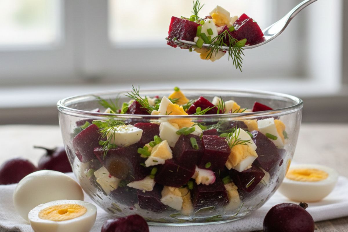 Salada de beterraba com ovo: leveza e simplicidade para refeições equilibradas 1 salada de beterraba com ovo.