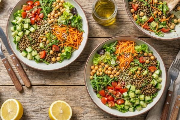 salada proteica vegetariana.