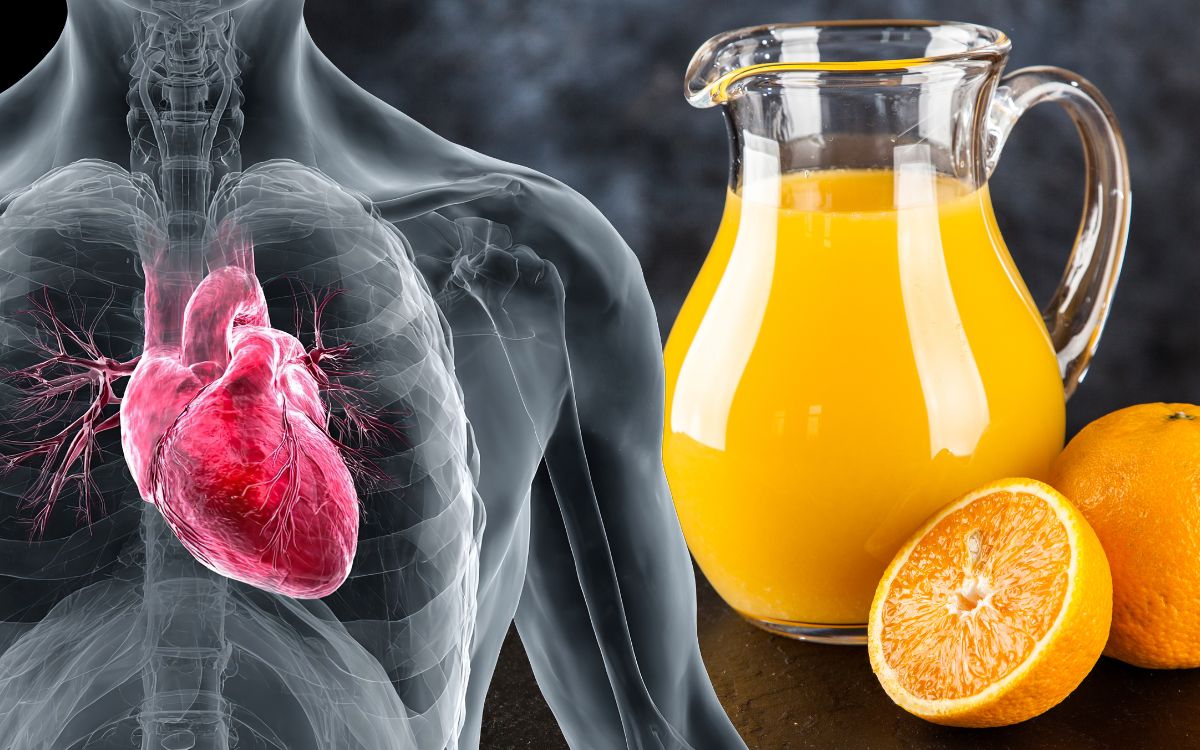 suco de laranja faz bem para o coração.