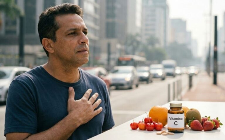 Não é só gripe: vitamina C chama atenção em estudo que envolve o pulmão 2 Vitamina C e poluição do ar