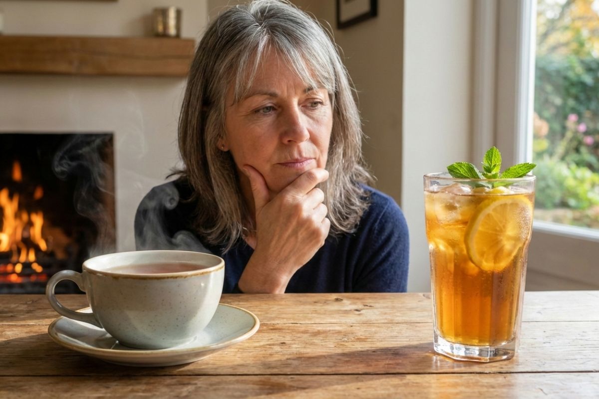 Chá quente ou frio: qual tem mais benefícios para a saúde? 1 chá quente ou frio tem o mesmo efeito.