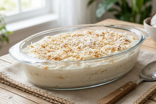 Cocada de colher sem glúten: opção caseira simples para quem evita trigo 2 Cocada de colher sem glúten.