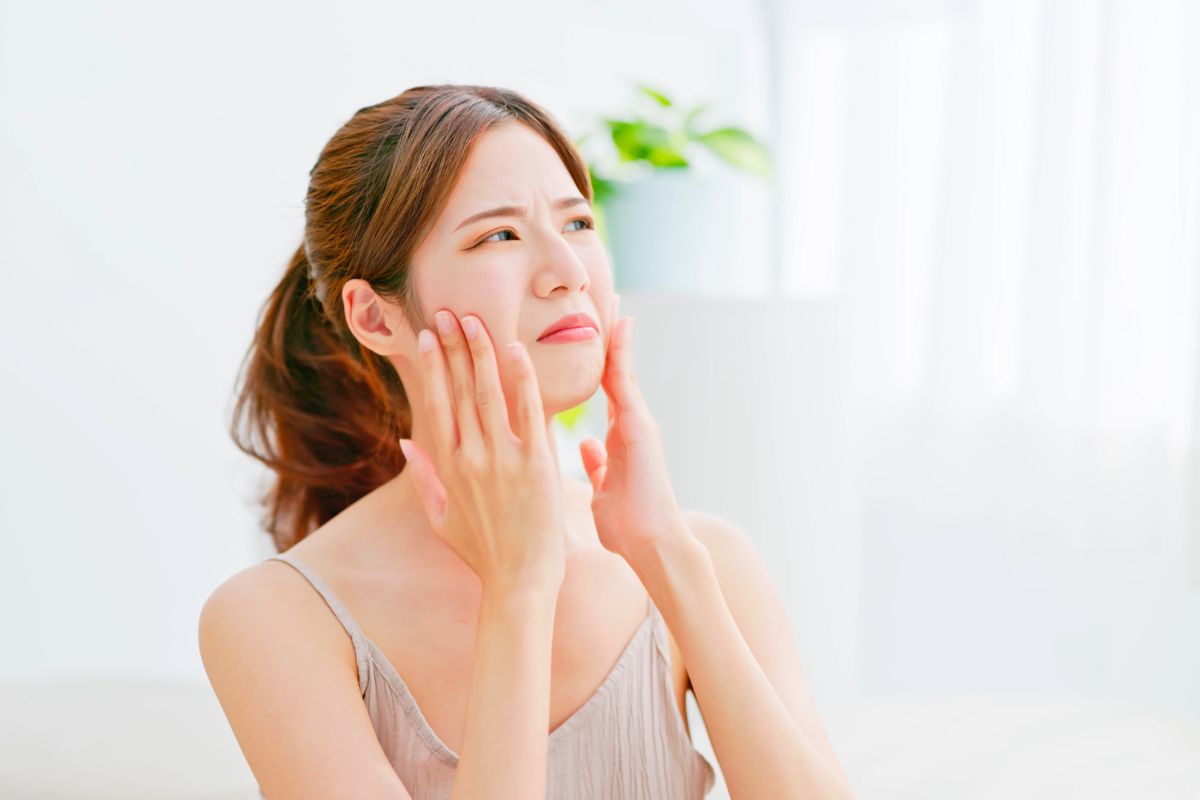 rosto oleoso e corpo seco.