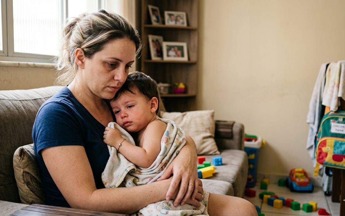 Por que seu filho fica doente toda hora na creche 1 Criança doente na creche