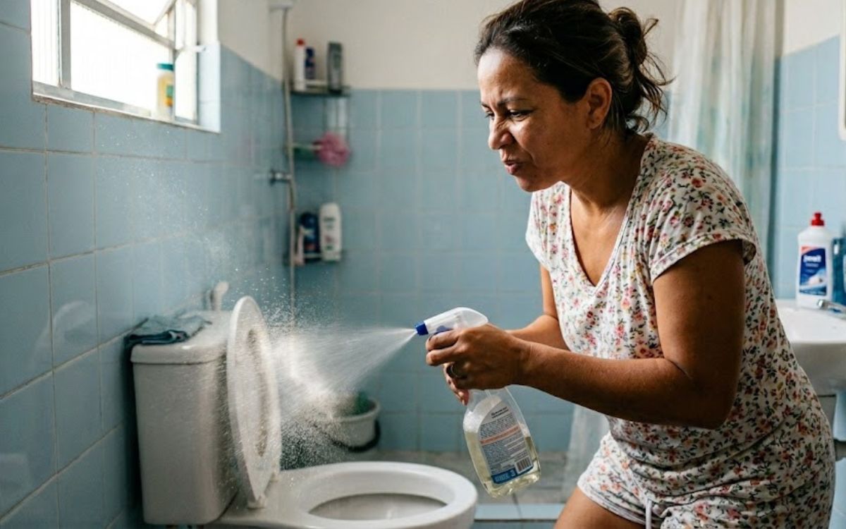 Inalar produtos de limpeza