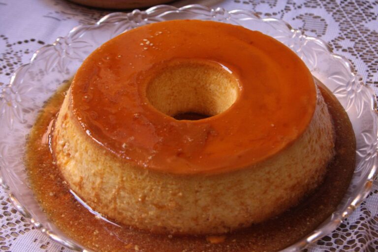 pudim com calda sem lactose.