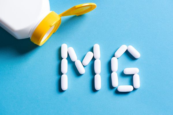 Cápsulas de magnésio.