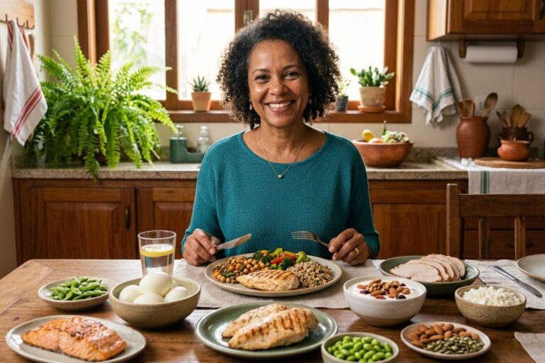 mulheres 40+ precisam consumir mais proteína.