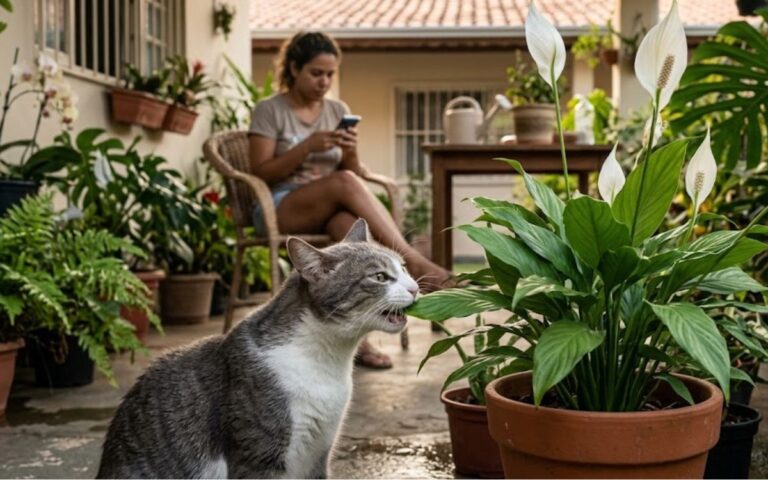 Lírio-da-paz é tóxico para gatos