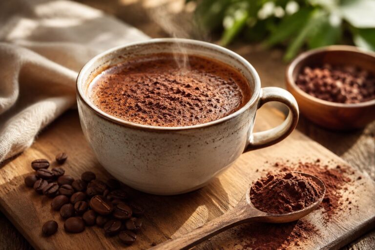 café com cacau.