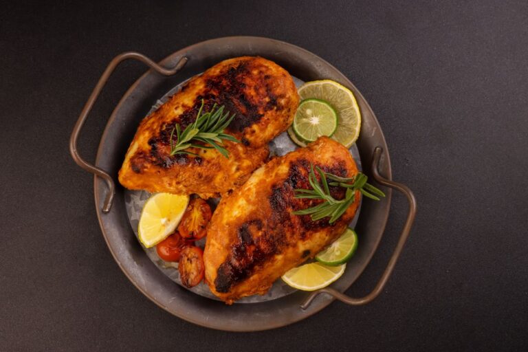 frango grelhado suculento.