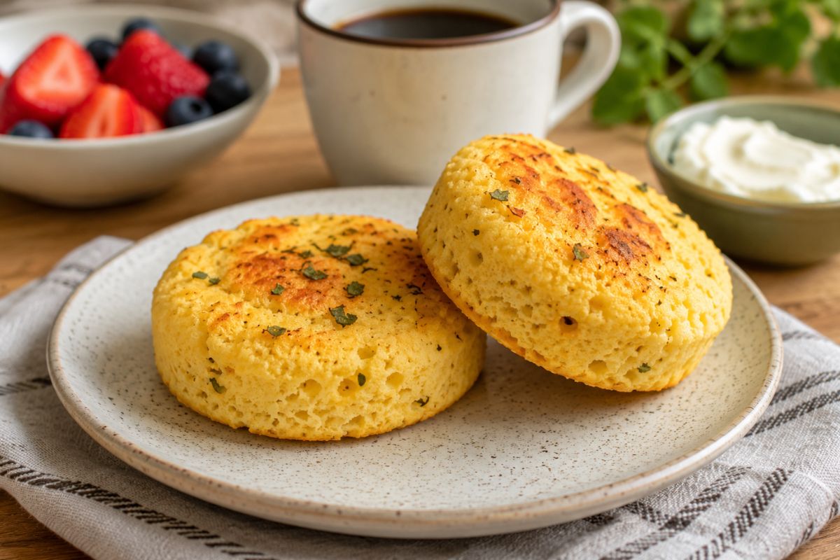 Pãozinho de cuscuz de minuto: receita rápida e prática para o café da manhã 1 pãozinho de cuscuz de minuto;