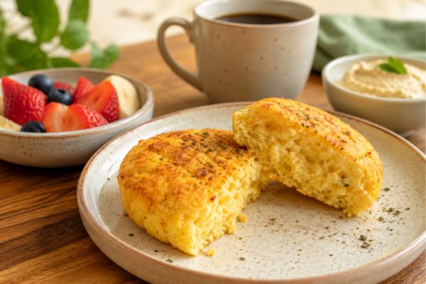 Pãozinho de cuscuz de minuto: receita rápida e prática para o café da manhã 2 pãozinho de cuscuz de minuto.
