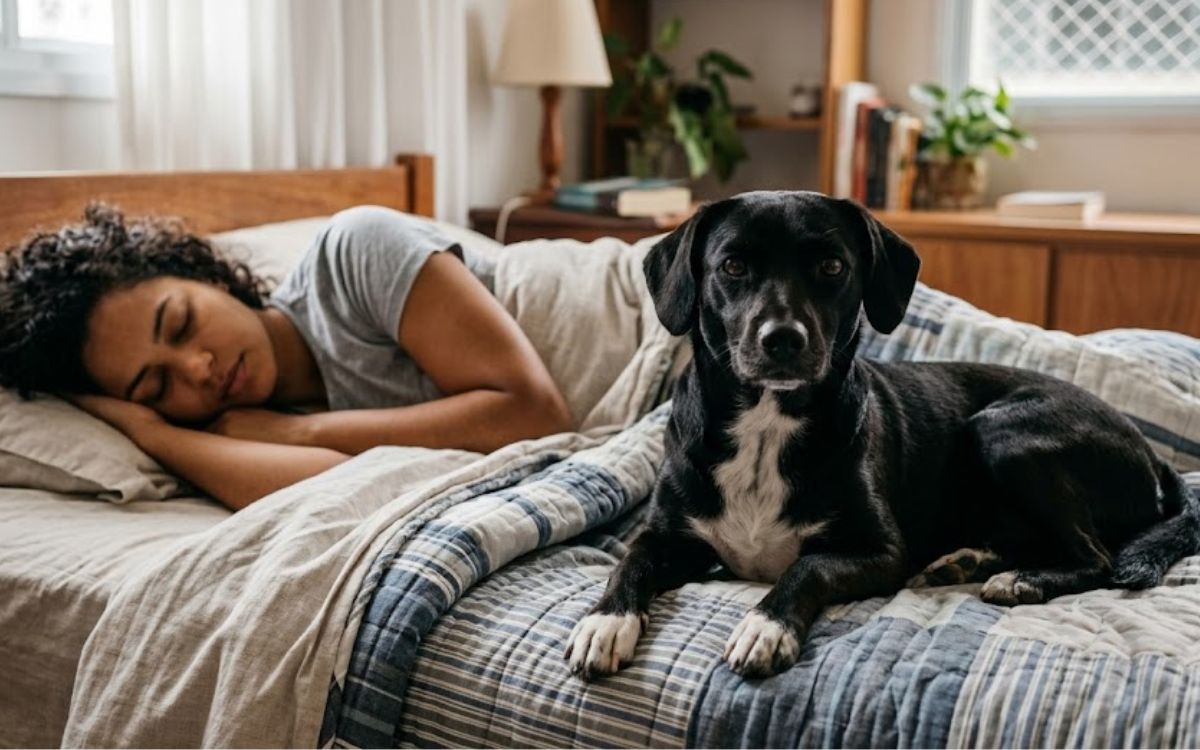 Cachorro pode dormir na cama com o dono? Faz mal? O que saber 1 Cachorro pode dormir na cama com o dono