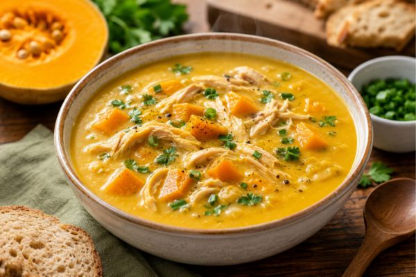 Caldo de abóbora com frango: a receita cremosa e nutritiva que conquista nos dias frios 3 Caldo de abóbora com frango.