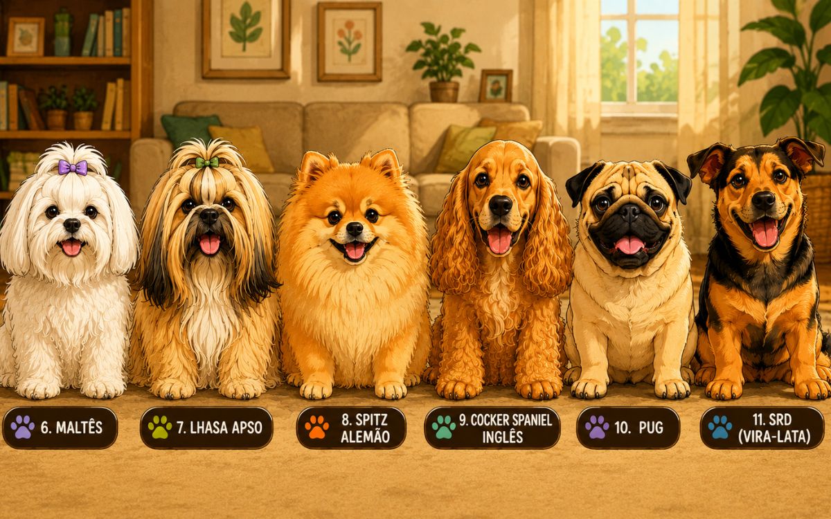 Se existisse uma SeleCÃO dos cães de companhia, estes seriam os 11 titulares escalados 3 Cão de companhia
