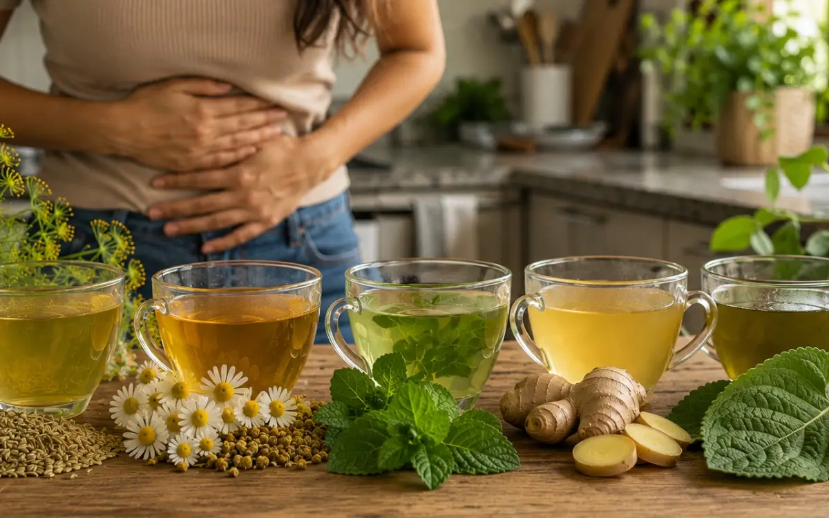 Chá para gases e inchaço na barriga