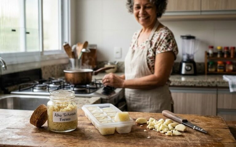 Como conservar alho triturado sem perder sabor nem desperdiçar alimento 3 Como conservar alho triturado