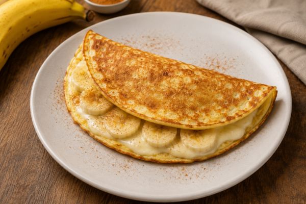 Crepioca de banana com queijo: opção prática e equilibrada para o café da manhã ou lanche 2 Crepioca de banana com queijo.