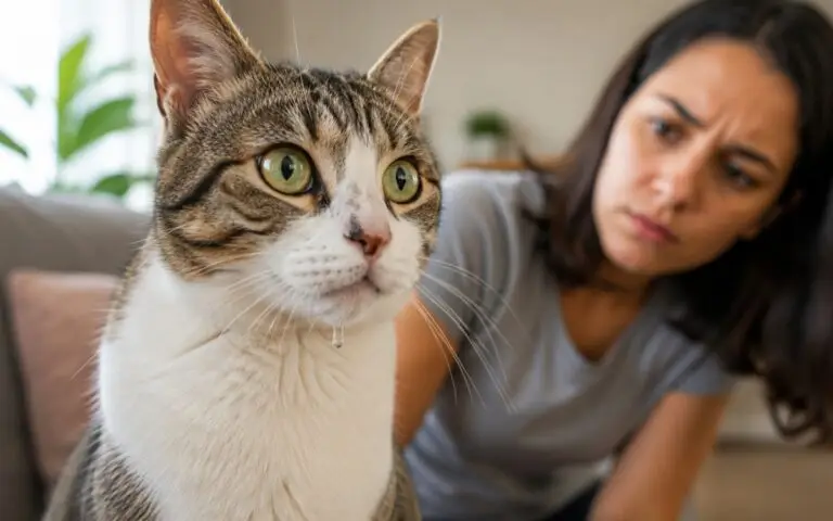 Gato babando
