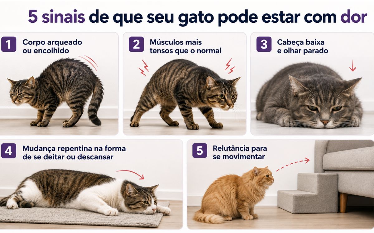 Gato com dor