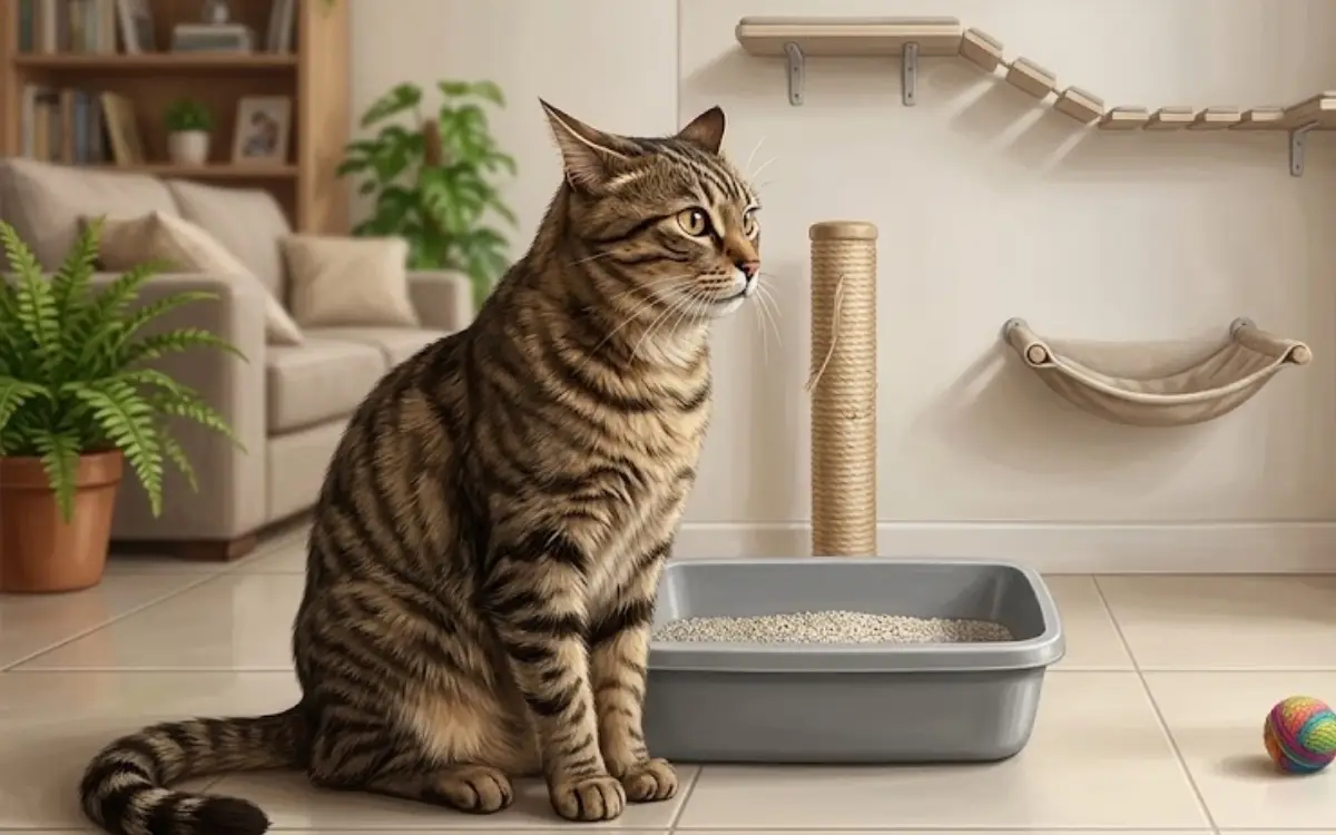 Gato estressado