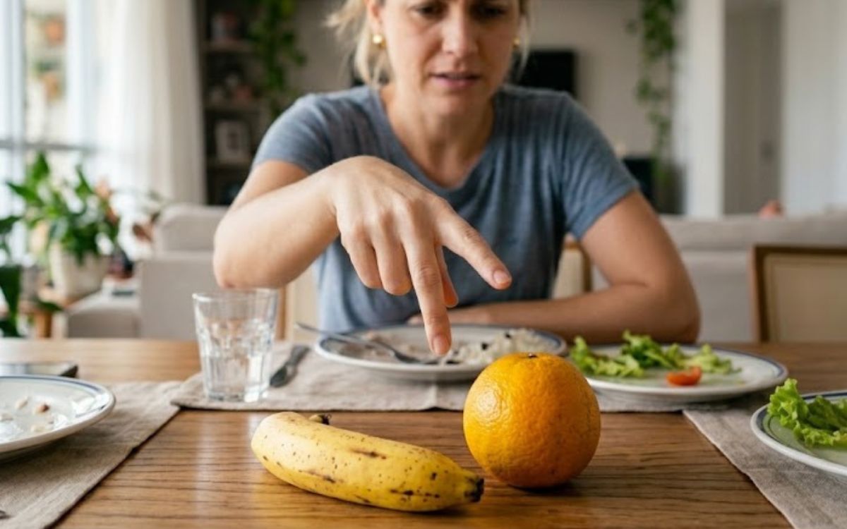 Laranja ou banana depois do almoço