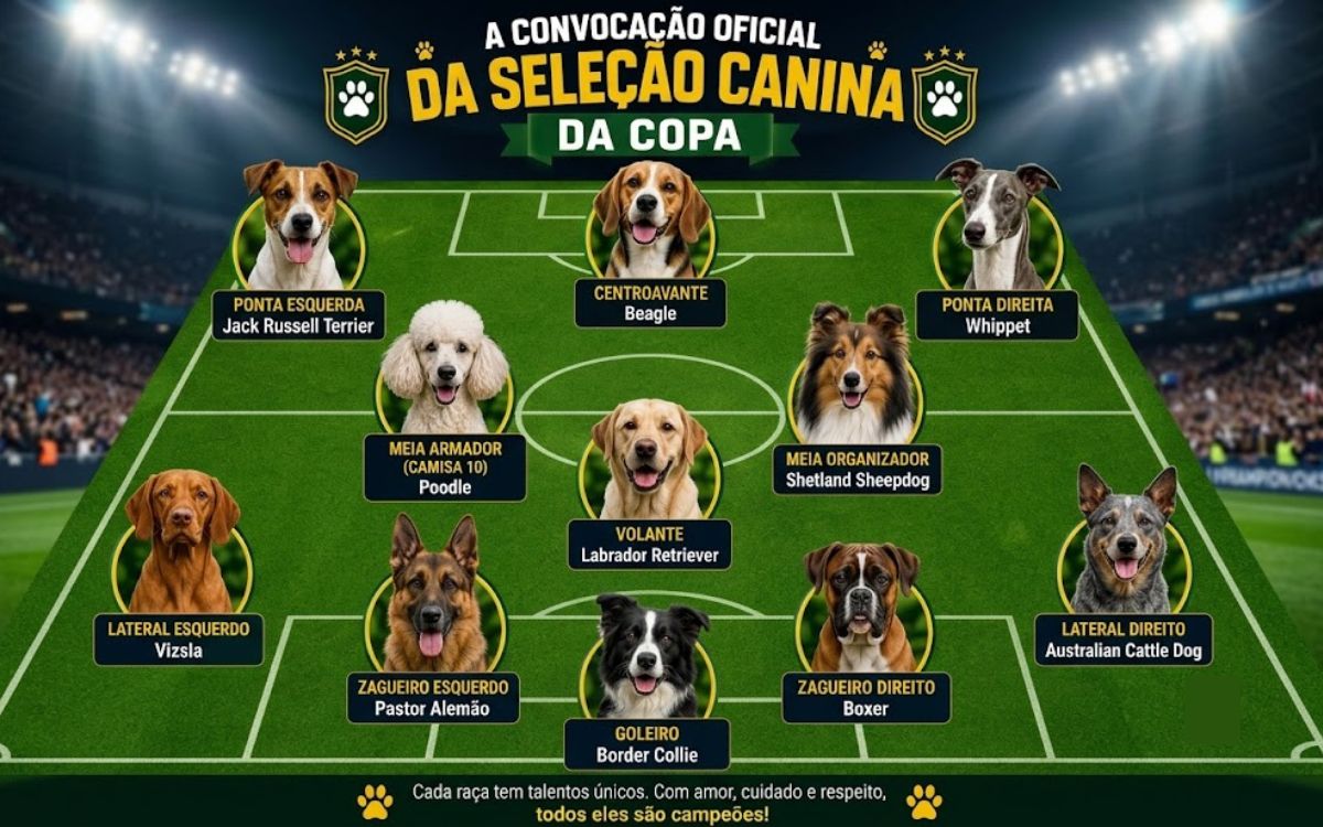 Saiu a convocação: veja quais raças entrariam na Seleção Canina da Copa 2 Seleção canina