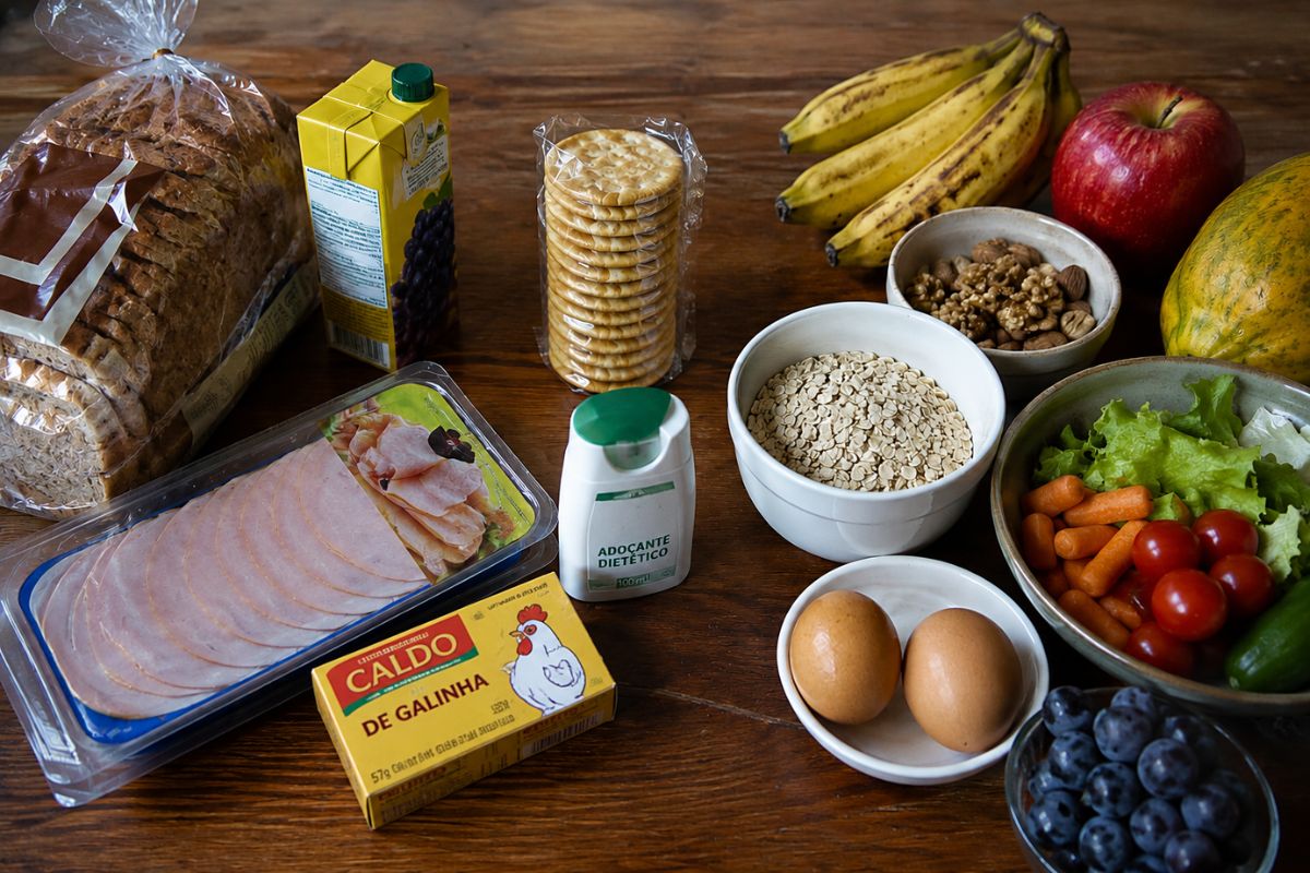 alimentos considerados saudáveis.