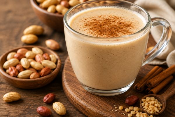 Chá de amendoim cremoso: bebida saudável, sem açúcar, nutritiva e fácil de preparar 2 chá de amendoim cremoso.