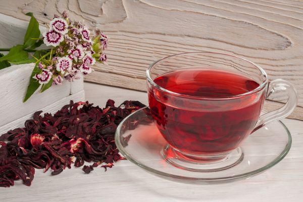 chá de hibisco.