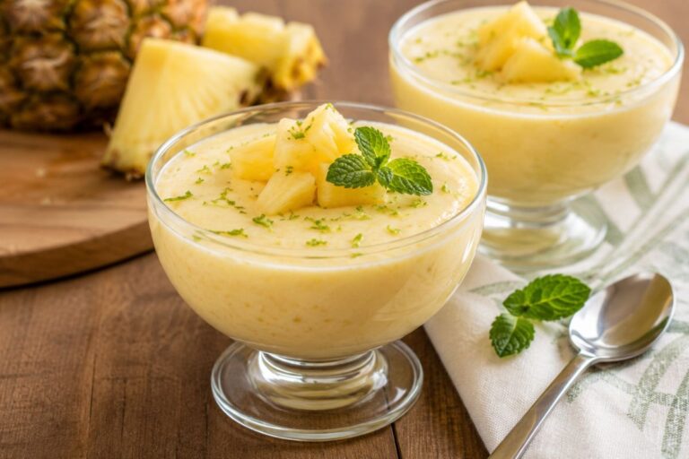 mousse de abacaxi fit.