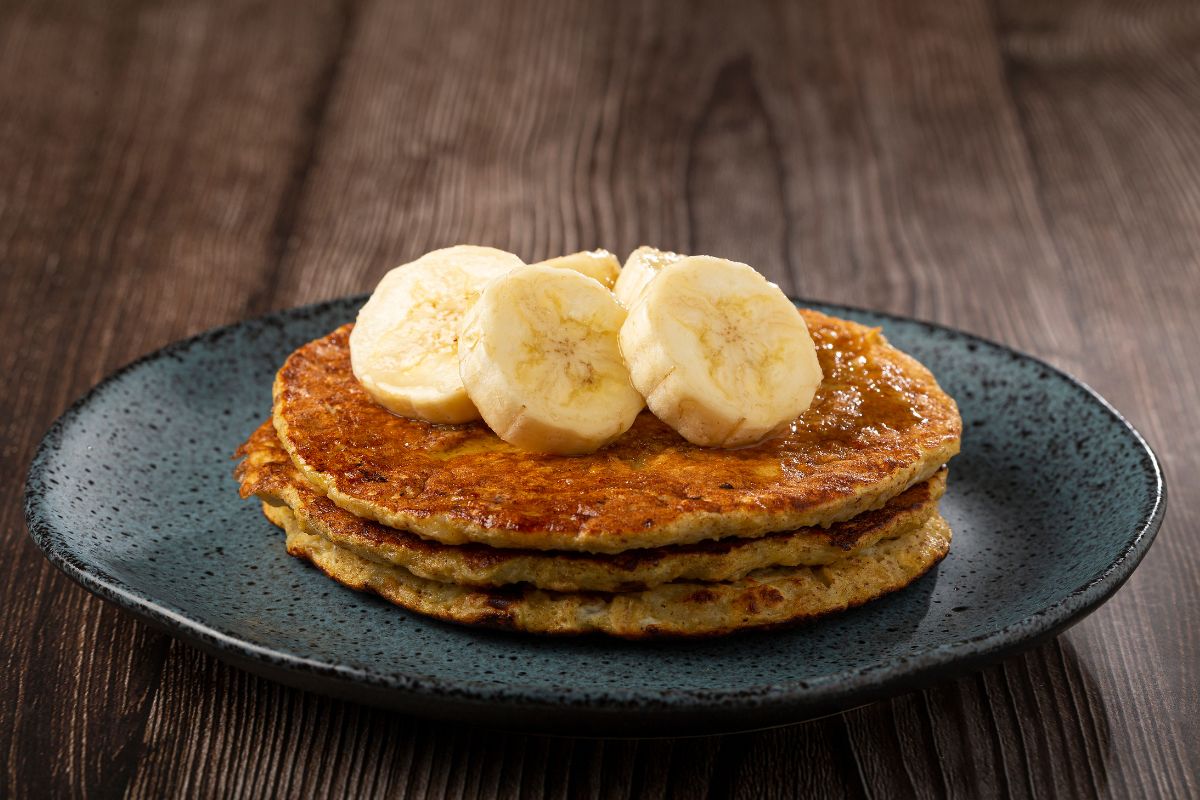 panqueca de banana com aveia