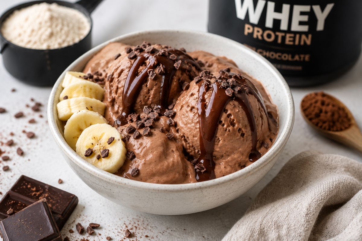 sorvete de whey protein.