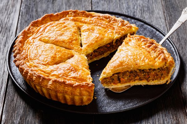 Torta de carne moída fit.