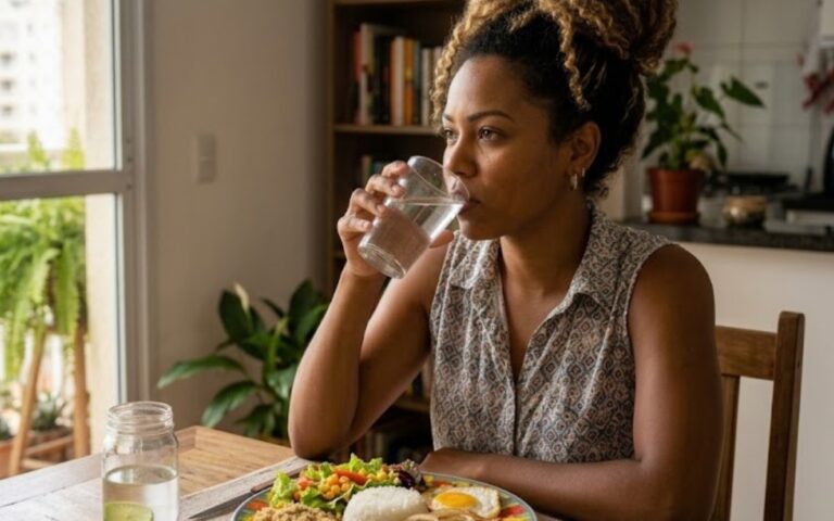 Beber água durante a refeição ajuda a comer menos? Ciência investigou o hábito 2 Beber água durante a refeição