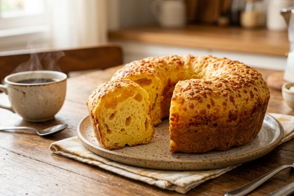 Bolo de pão de queijo saudável: receita prática para um café da manhã equilibrado 2 Bolo de pão de queijo.