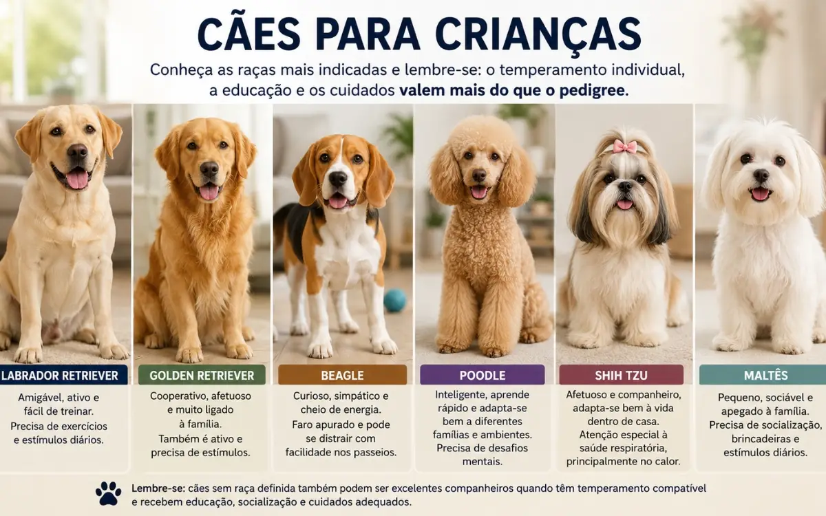 Cães para crianças: antes de escolher a raça, veja o fator que pode mudar tudo 3 Cães para crianças